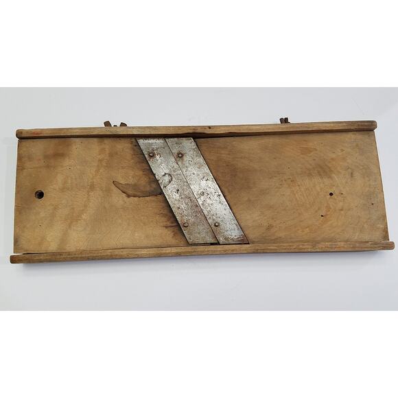 Cabbage Slaw Kraut Slicer Dual Blade Fermenting Wooden Rustic Decor Kitchen Ware - Picture 1 of 3